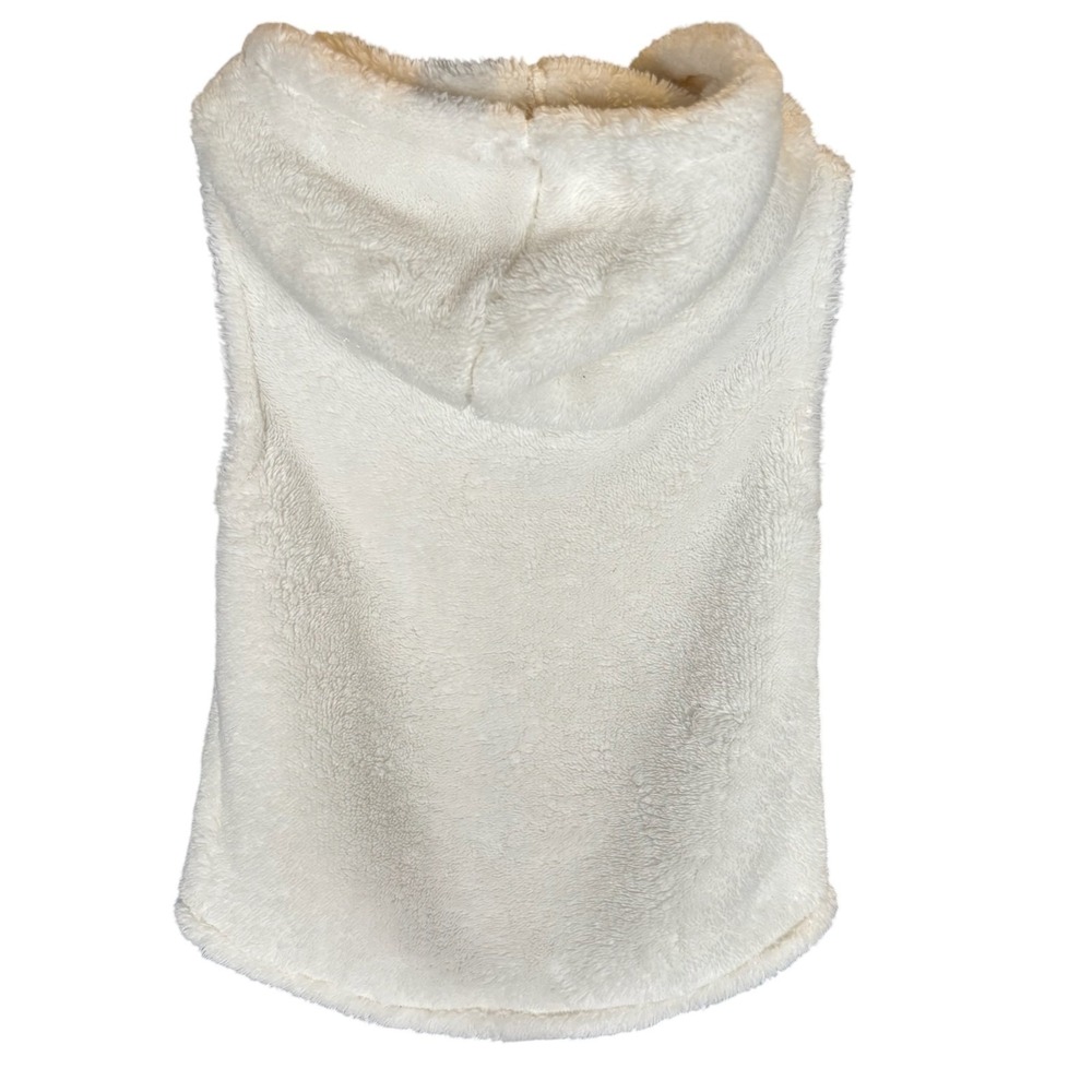Old Navy Toddler Fleece Vest 3T Hooded Ivory‎ Toggle Closure Thick Teddy Hygge - Picture 2 of 6
